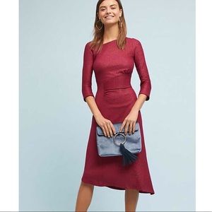 Anthro Akemi + kin Red Knit Tegan Dress